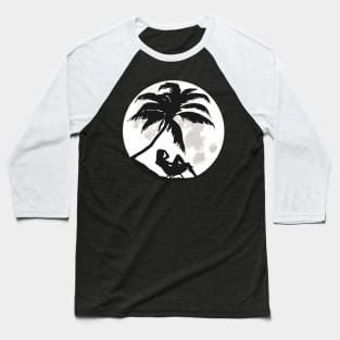 Moon rise Beach Silhouette Baseball T-Shirt